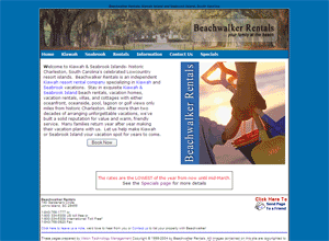 Beachwalker Rentals Web Screen Shot