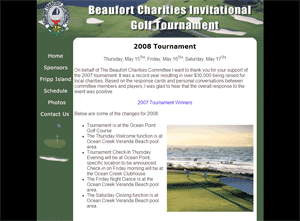 Beaufort Charities Web Screen Shot